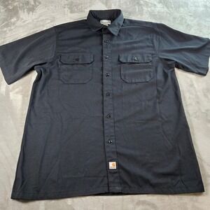 Carhartt Mens L Short Sleeve Button Up Work Shirt Utility